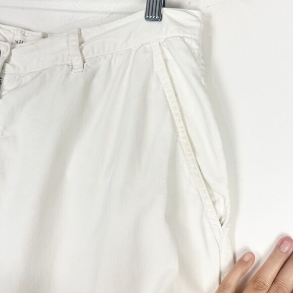 Nili Lotan Shon Pant 27" size 4 Off White  $375 Wide Bowleg Cropped Barrel Baggy - Picture 3 of 14